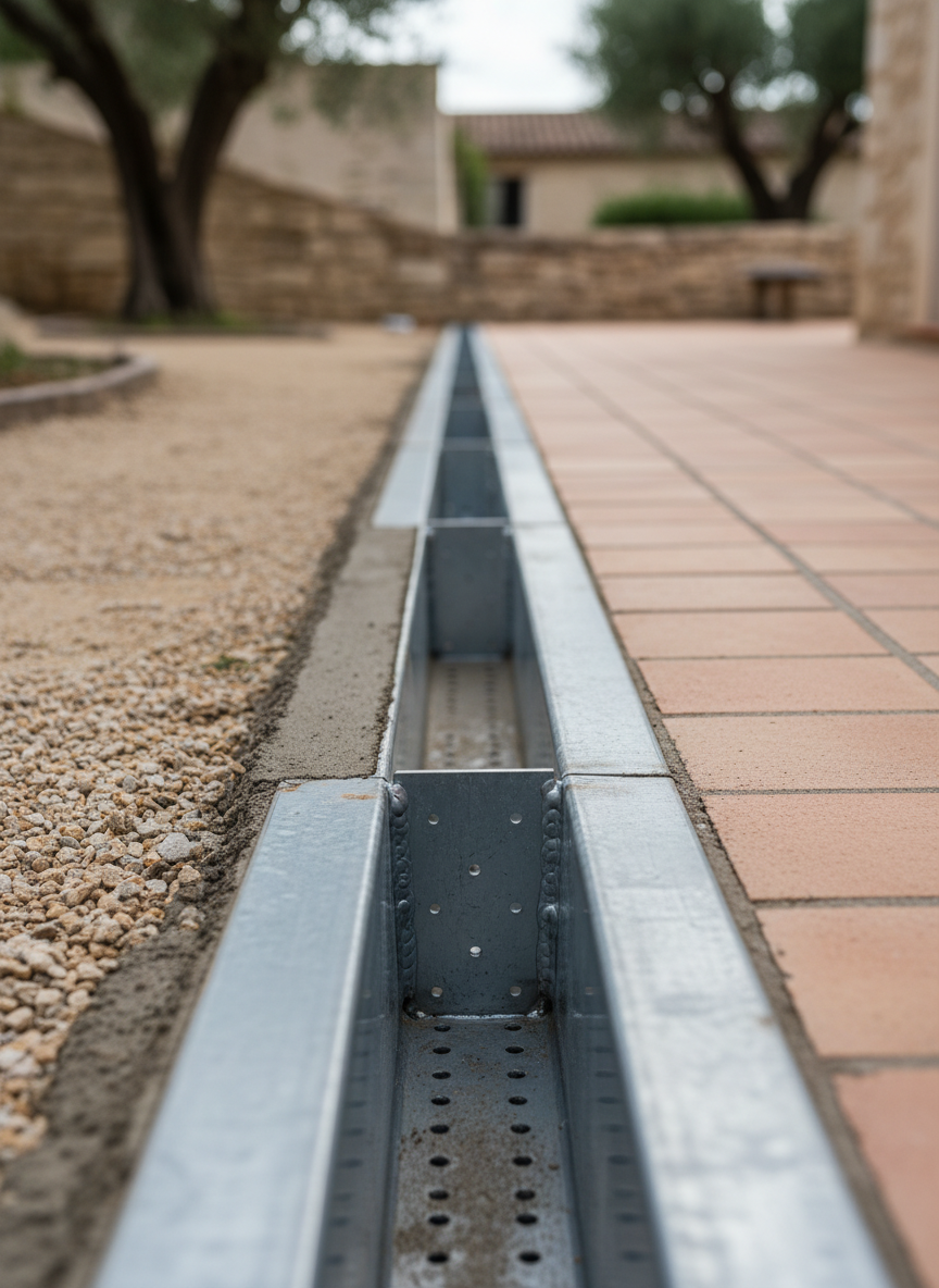 Réalisation d'un réseau d'évacuation d'eaux pluviales dans maison au Beausset proche Toulon