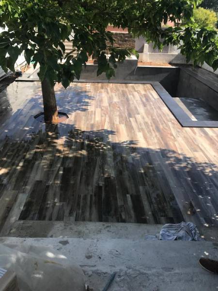 Aménagement extérieur avec construction d'une cuisine d'été à Six Fours les plages