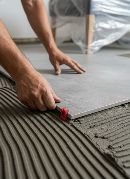 Rénovation intérieure avec pose de carrelage à Carqueiranne