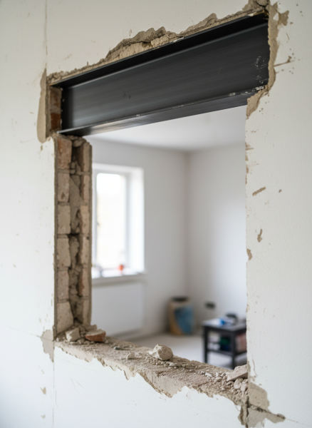 Réalisation poutre IPN ou IPE sur un mur porteur intérieur proche Sanary sur Mer et Six Fours Les Plages